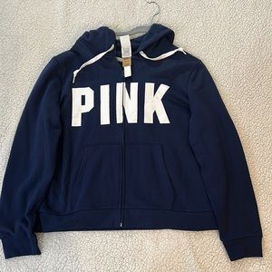 PINK
FLEECE ZIP-UP EVERYDAY HOODIE; Size: XXL